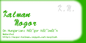 kalman mogor business card